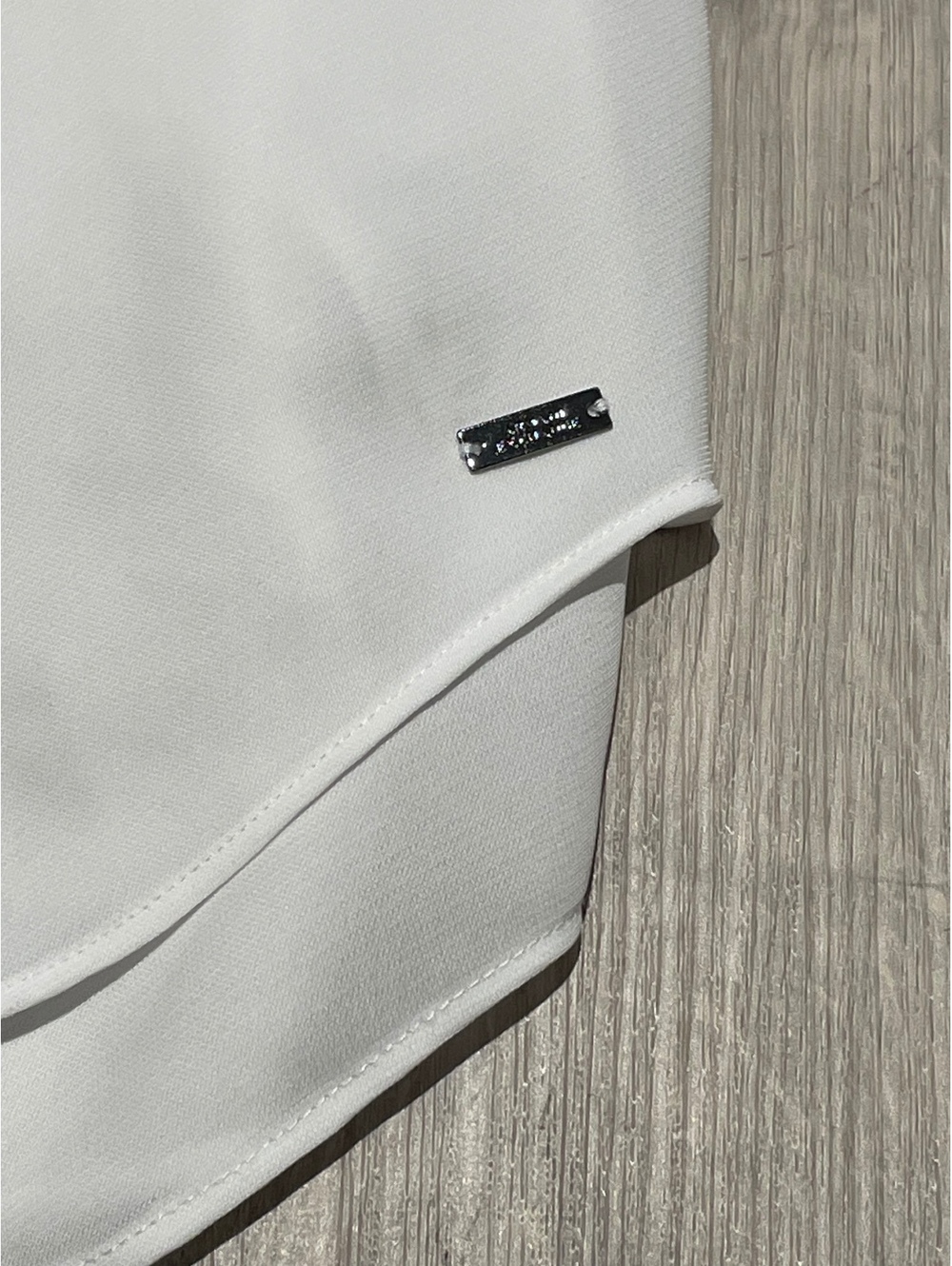 Armani Exchange White Sleeveless Tank Top with Black Strap Detail - Picture 10 of 14